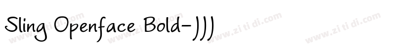 Sling Openface Bold字体转换